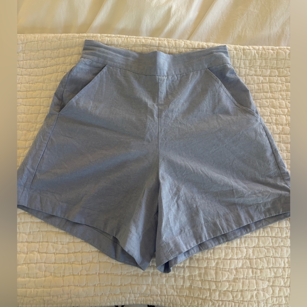 Julia Amory Blue Oxford Cabana Shorts Small New With Tags! - Picture 2 of 13